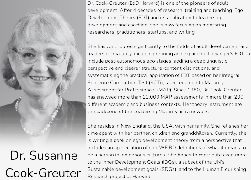 Dr Susanne Cook-Greuter